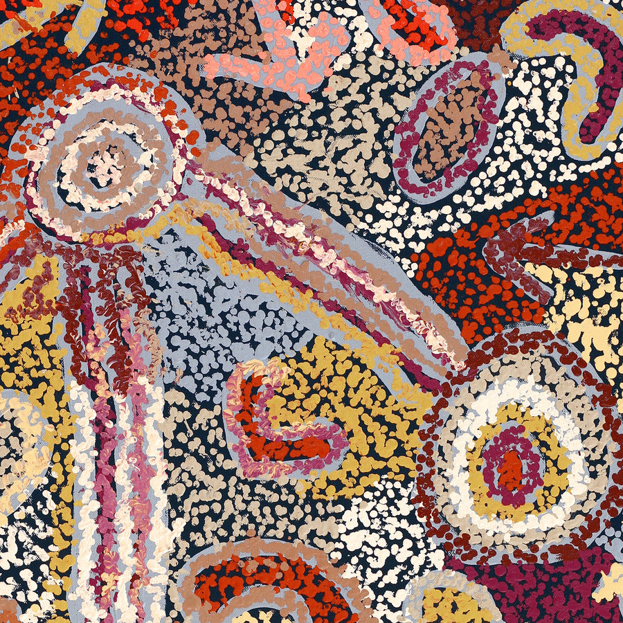 Aboriginal Artwork by Lisa Ward, Kalaya Tjukurpa (Emu Dreaming), 91x61cm