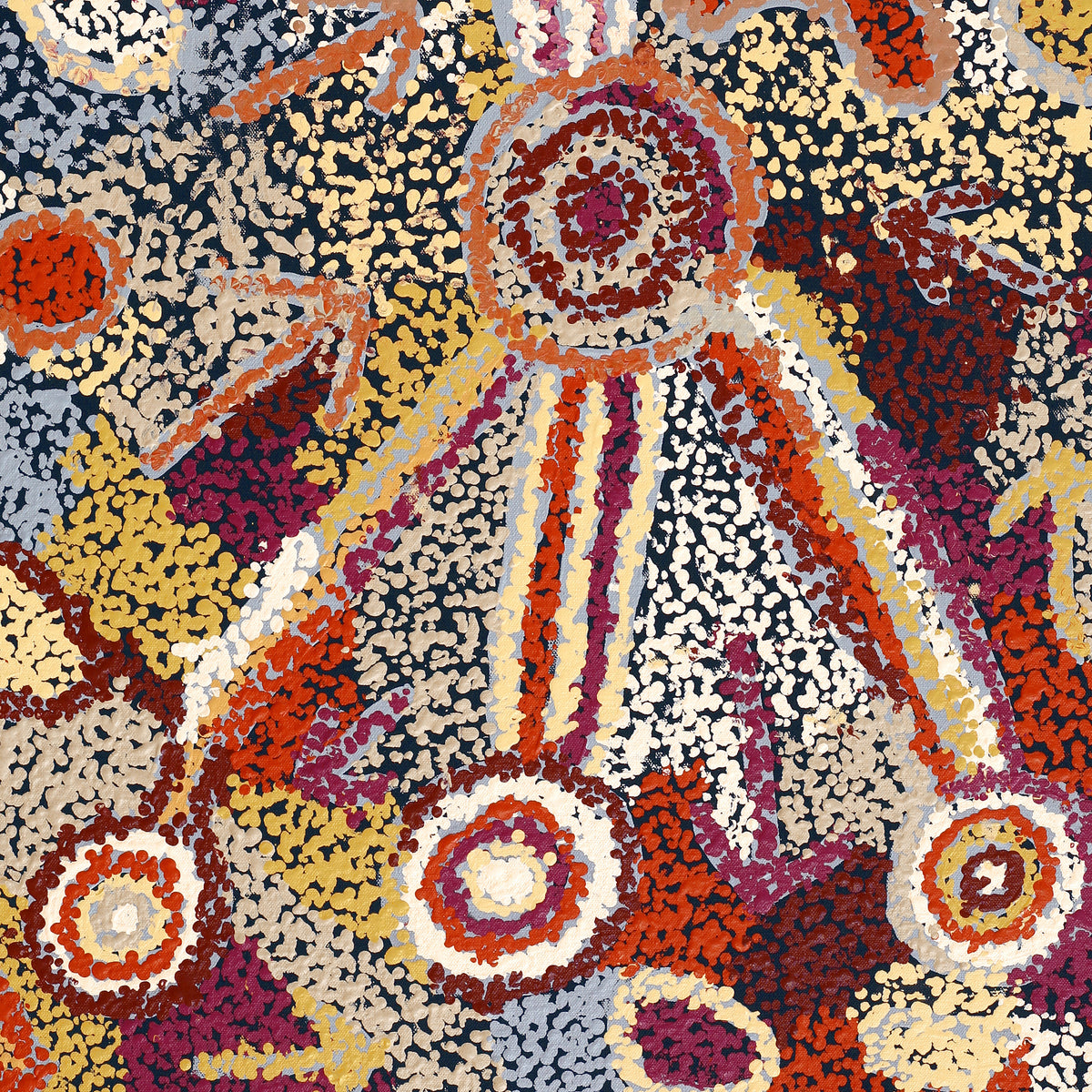 Aboriginal Art by Lisa Ward, Kalaya Tjukurpa (Emu Dreaming), 91x61cm - ART ARK®