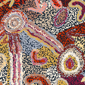 Aboriginal Artwork by Lisa Ward, Kalaya Tjukurpa (Emu Dreaming), 91x61cm - ART ARK®