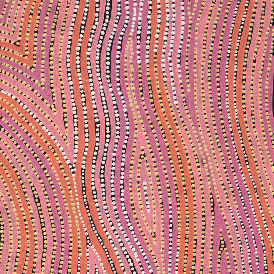 Aboriginal Artwork by Lisa Multa, Tali at Kungkayunti, 100x40cm