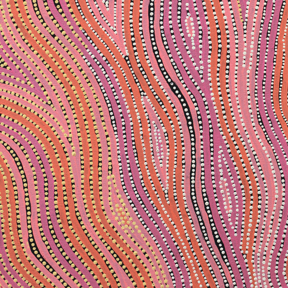 Aboriginal Art by Lisa Multa, Tali at Kungkayunti, 100x40cm - ART ARK®