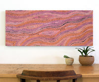 Aboriginal Artwork by Lisa Multa, Tali at Kungkayunti, 100x40cm