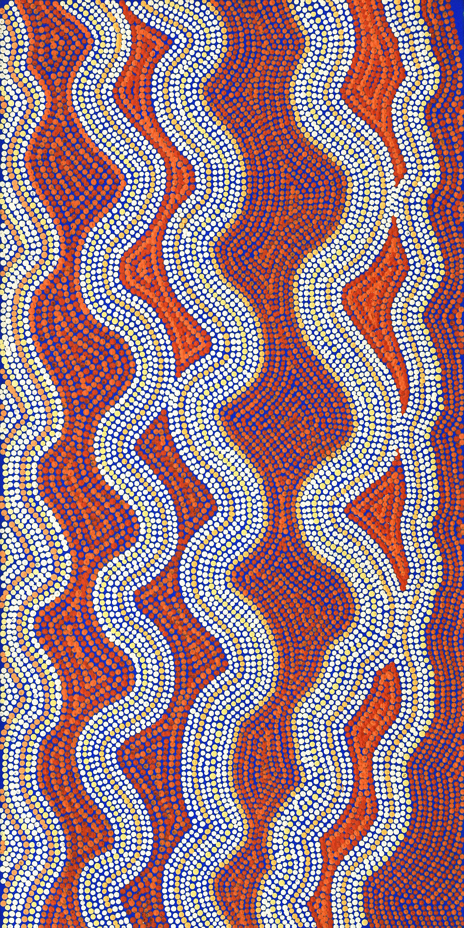 Aboriginal Artwork by Lisa Multa, Tali at Kungkayunti, 80x40cm