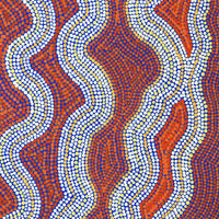 Aboriginal Artwork by Lisa Multa, Tali at Kungkayunti, 80x40cm