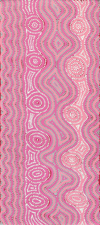 Aboriginal Artwork by Lisa Multa, Tali at Kungkayunti, 90x40cm
