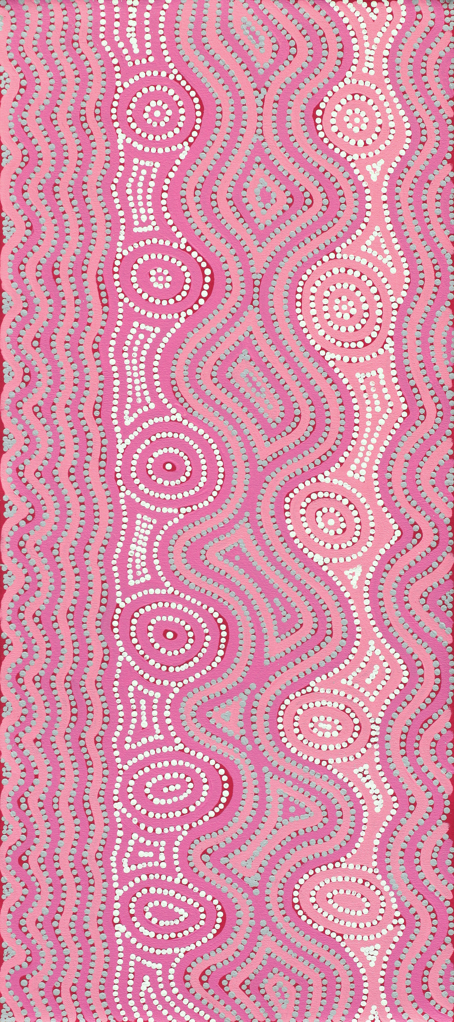 Aboriginal Artwork by Lisa Multa, Tali at Kungkayunti, 90x40cm