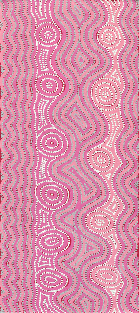 Aboriginal Artwork by Lisa Multa, Tali at Kungkayunti, 90x40cm - ART ARK®