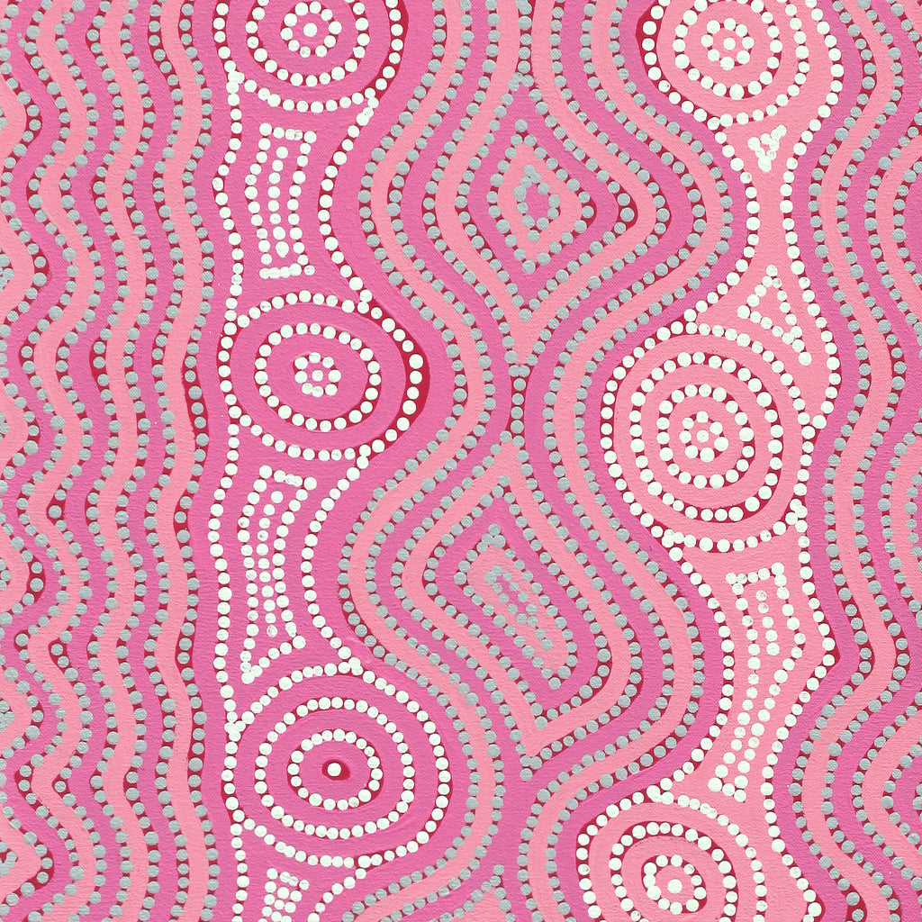 Aboriginal Artwork by Lisa Multa, Tali at Kungkayunti, 90x40cm