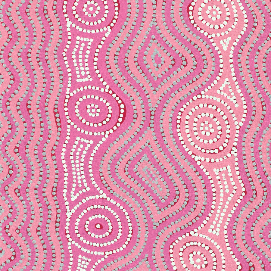 Aboriginal Artwork by Lisa Multa, Tali at Kungkayunti, 90x40cm