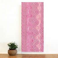 Aboriginal Artwork by Lisa Multa, Tali at Kungkayunti, 90x40cm