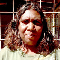 Aboriginal Artwork by Lizzie Nungarrayi Spencer, Ngapa Jukurrpa (Water Dreaming) - Pirlinyarnu, 30x30cm