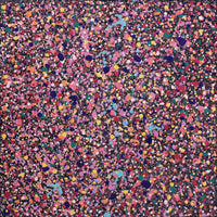 Aboriginal Artwork by Lloyd Jampijinpa Brown, Yankirri Jukurrpa (Emu Dreaming) - Ngarlikurlangu, 30x30cm