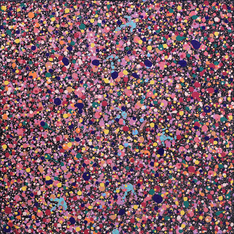 Aboriginal Artwork by Lloyd Jampijinpa Brown, Yankirri Jukurrpa (Emu Dreaming) - Ngarlikurlangu, 30x30cm