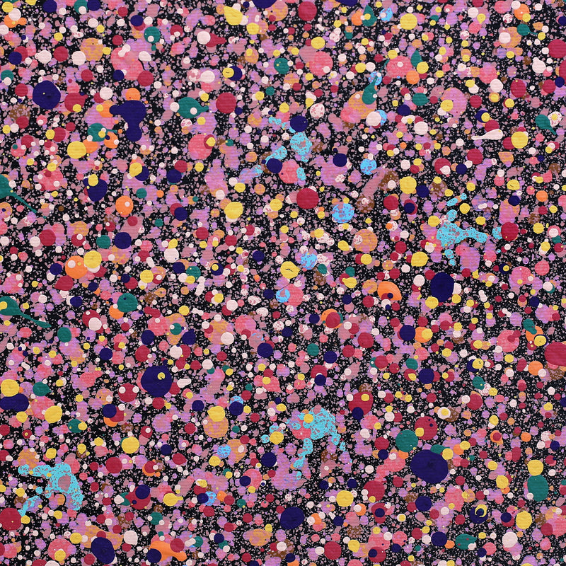 Aboriginal Artwork by Lloyd Jampijinpa Brown, Yankirri Jukurrpa (Emu Dreaming) - Ngarlikurlangu, 30x30cm