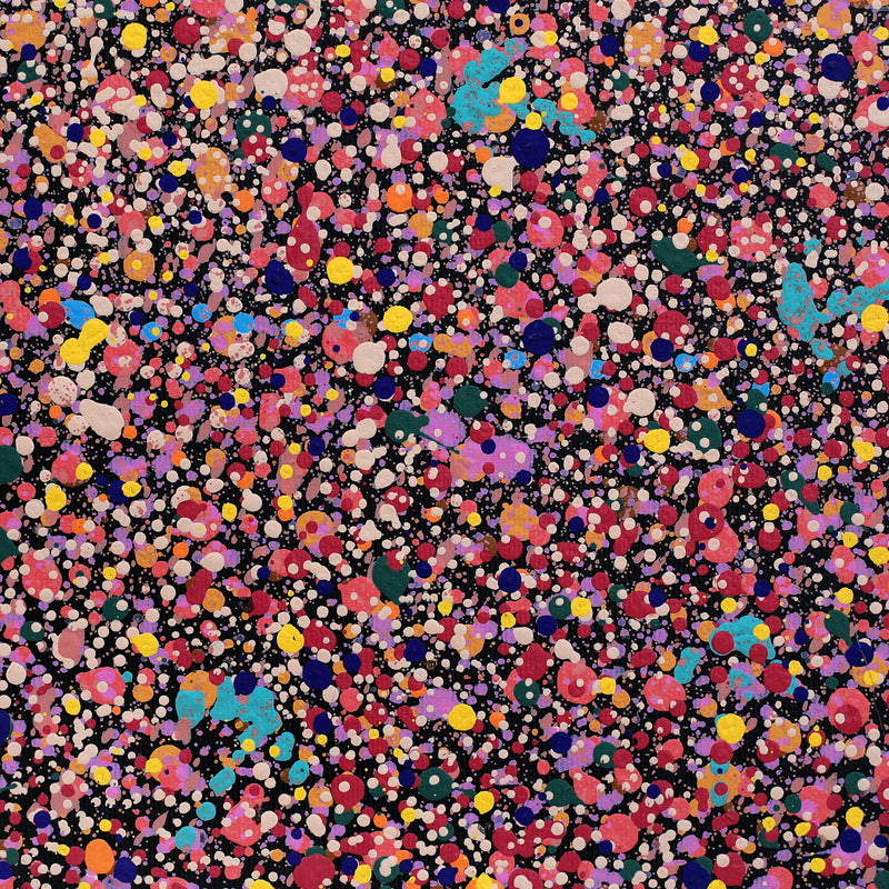 Aboriginal Artwork by Lloyd Jampijinpa Brown, Yankirri Jukurrpa (Emu Dreaming) - Ngarlikurlangu, 30x30cm