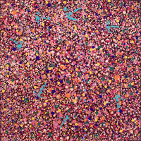 Aboriginal Artwork by Lloyd Jampijinpa Brown, Yankirri Jukurrpa (Emu Dreaming) - Ngarlikurlangu, 30x30cm
