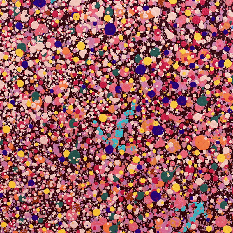 Aboriginal Artwork by Lloyd Jampijinpa Brown, Yankirri Jukurrpa (Emu Dreaming) - Ngarlikurlangu, 30x30cm