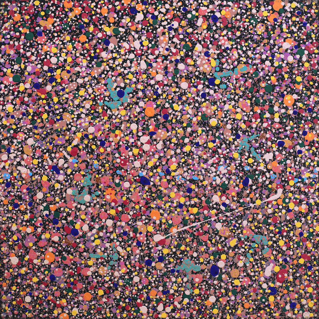 Aboriginal Artwork by Lloyd Jampijinpa Brown, Yankirri Jukurrpa (Emu Dreaming) - Ngarlikurlangu, 30x30cm