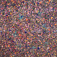 Aboriginal Artwork by Lloyd Jampijinpa Brown, Yankirri Jukurrpa (Emu Dreaming) - Ngarlikurlangu, 30x30cm