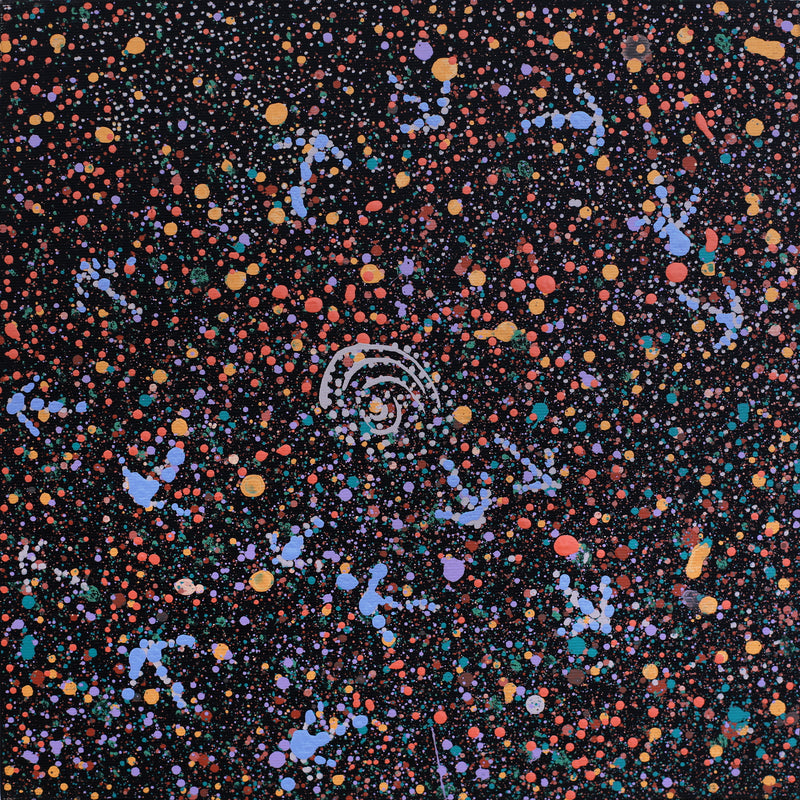 Aboriginal Artwork by Lloyd Jampijinpa Brown, Yankirri Jukurrpa (Emu Dreaming) - Ngarlikurlangu, 30x30cm