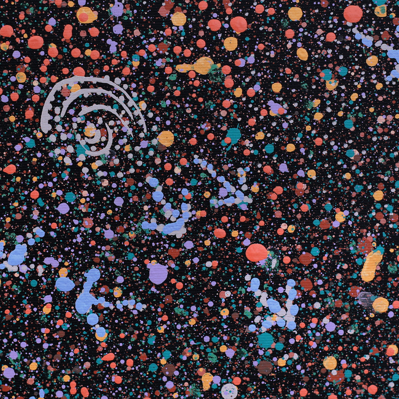 Aboriginal Artwork by Lloyd Jampijinpa Brown, Yankirri Jukurrpa (Emu Dreaming) - Ngarlikurlangu, 30x30cm