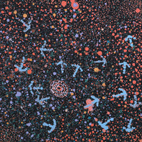 Aboriginal Artwork by Lloyd Jampijinpa Brown, Yankirri Jukurrpa (Emu Dreaming) - Ngarlikurlangu, 30x30cm