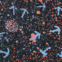 Aboriginal Artwork by Lloyd Jampijinpa Brown, Yankirri Jukurrpa (Emu Dreaming) - Ngarlikurlangu, 30x30cm