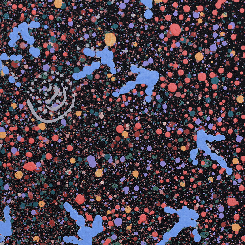 Aboriginal Artwork by Lloyd Jampijinpa Brown, Yankirri Jukurrpa (Emu Dreaming) - Ngarlikurlangu, 30x30cm