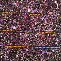 Aboriginal Artwork by Lloyd Jampijinpa Brown, Yankirri Jukurrpa (Emu Dreaming) - Ngarlikurlangu, 30x30cm