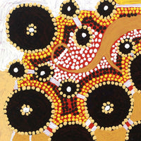 Aboriginal Artwork by Lloyd Jungarrayi Spencer, Wardapi Jukurrpa (Goanna Dreaming) - Yarripurlangu, 30x30cm