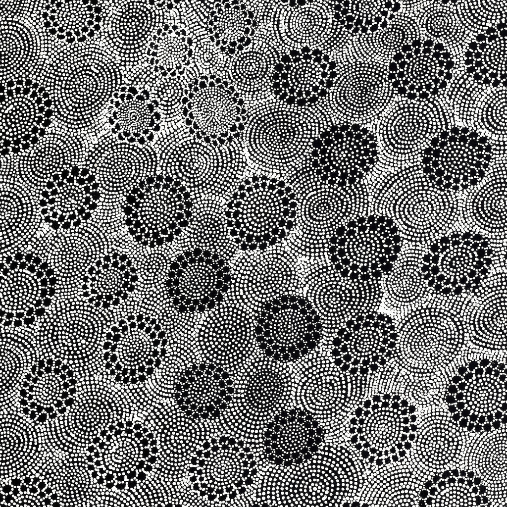 Aboriginal Artwork by Lola Nampijinpa Brown, Ngapa Jukurrpa - Mikanji, 122x61cm