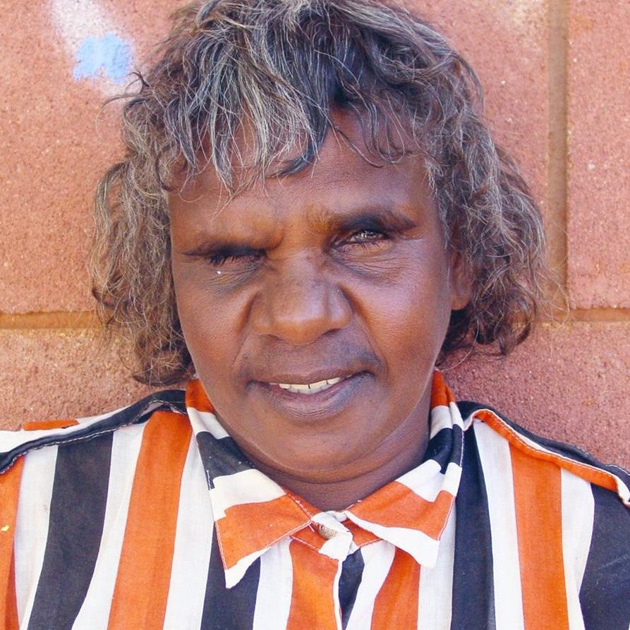 Aboriginal Artwork by Lola Nampijinpa Brown, Ngapa Jukurrpa - Mikanji, 107x107cm