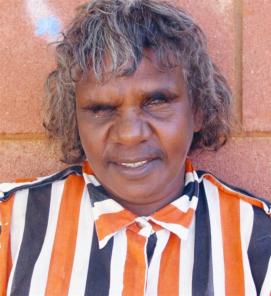 Aboriginal Artwork by Lola Nampijinpa Brown, Ngapa Jukurrpa - Mikanji, 122x61cm