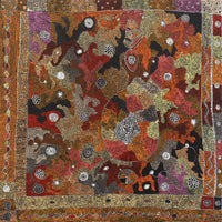Aboriginal Artwork by Lola Nampijinpa Brown, Ngapa Jukurrpa - Mikanji, 107x107cm