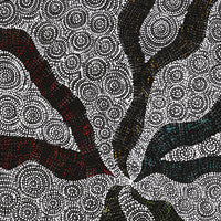Aboriginal Artwork by Lola Nampijinpa Brown, Ngapa Jukurrpa - Mikanji, 122x76cm