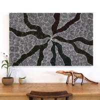 Aboriginal Artwork by Lola Nampijinpa Brown, Ngapa Jukurrpa - Mikanji, 122x76cm
