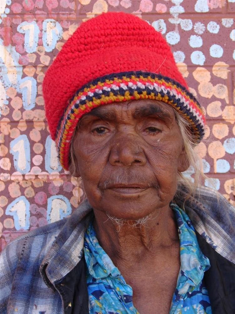 Aboriginal Artwork by Long Maggie Nakamarra White, Karnta Jukurrpa (Women’s Dreaming), 61x30cm