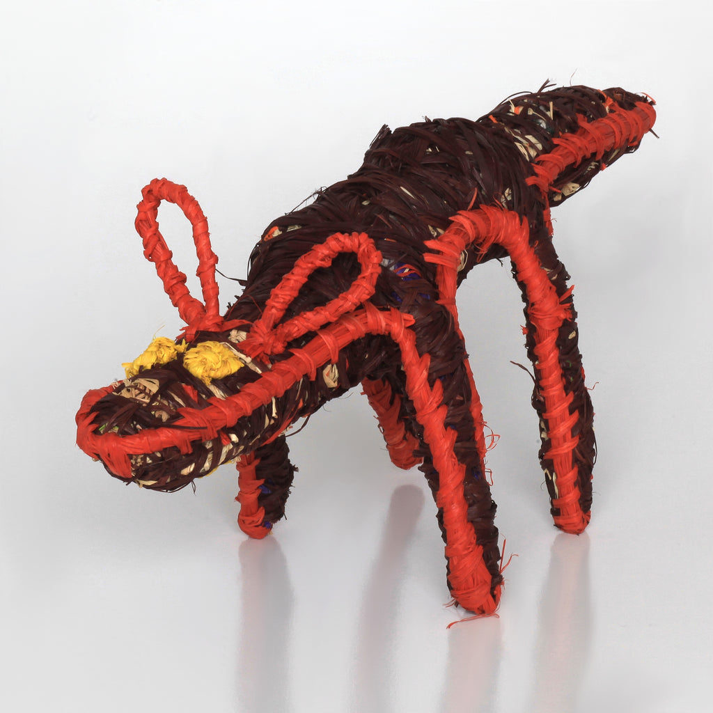 Aboriginal Artwork by Loretta Peters - Tjanpi Papa (dog) Sculpture