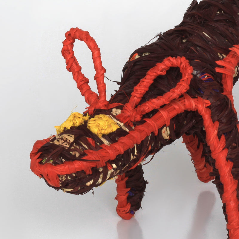 Aboriginal Artwork by Loretta Peters - Tjanpi Papa (dog) Sculpture