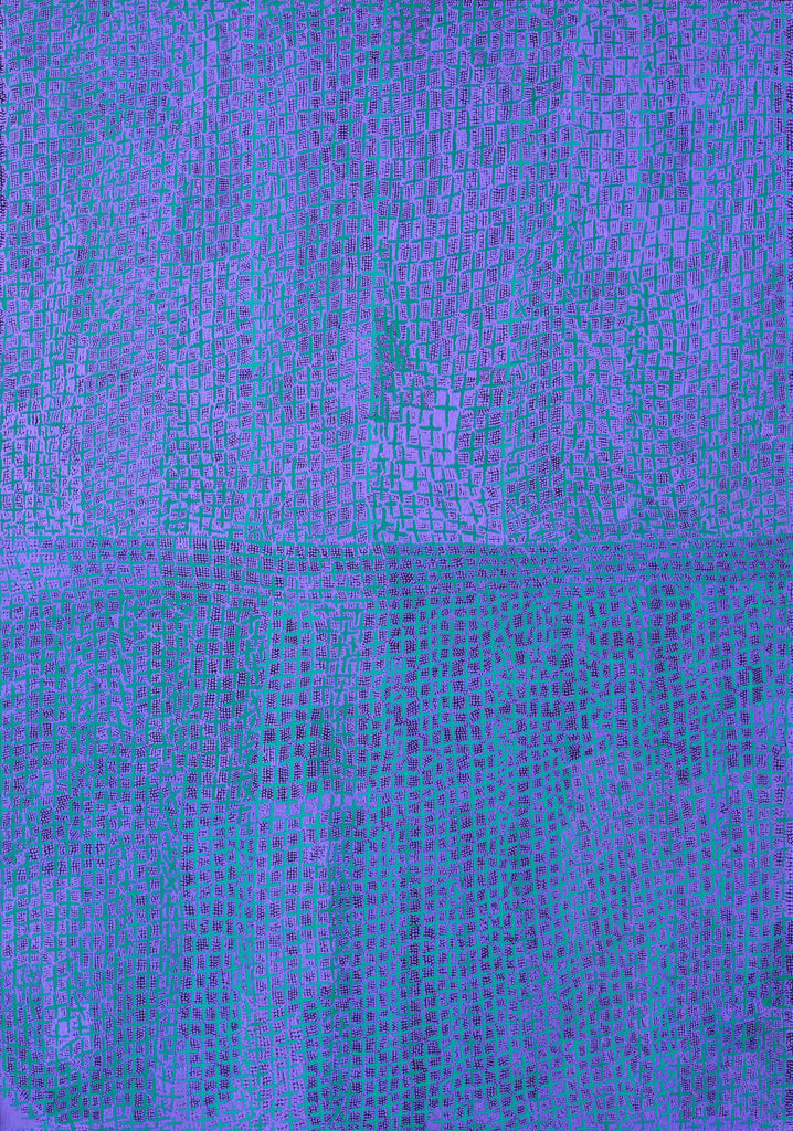 Aboriginal Artwork by Lorraine Nungarrayi Granites, Ngatijirri Jukurrpa (Budgerigar Dreaming), 152x107cm