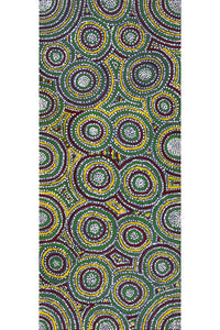 Aboriginal Artwork by Lorraine Napangardi Wheeler, Lukarrara Jukurrpa, 107x46cm
