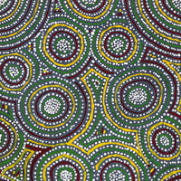 Aboriginal Artwork by Lorraine Napangardi Wheeler, Lukarrara Jukurrpa, 107x46cm
