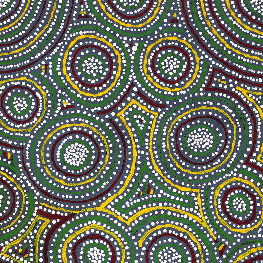 Aboriginal Artwork by Lorraine Napangardi Wheeler, Lukarrara Jukurrpa, 107x46cm