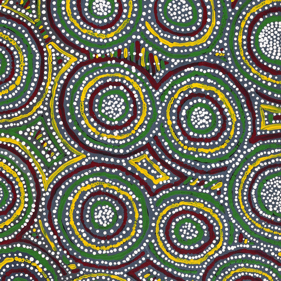 Aboriginal Artwork by Lorraine Napangardi Wheeler, Lukarrara Jukurrpa, 107x46cm