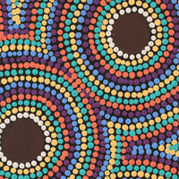 Aboriginal Artwork by Lorraine Napangardi Wheeler, Lukarrara Jukurrpa (Desert Fringe-rush Seed Dreaming), 30x30cm