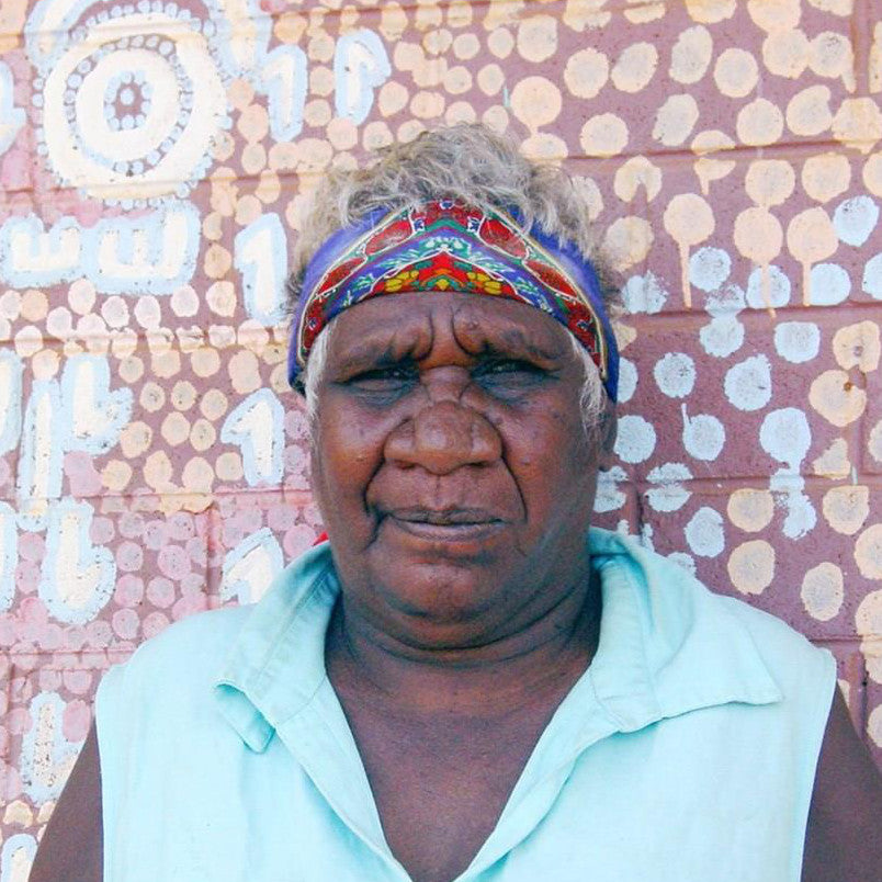 Aboriginal Artwork by Lorraine Nungarrayi Granites, Ngatijirri Jukurrpa (Budgerigar Dreaming), 76x76cm