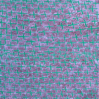 Aboriginal Artwork by Lorraine Nungarrayi Granites, Ngatijirri Jukurrpa (Budgerigar Dreaming), 30x30cm