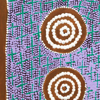 Aboriginal Artwork by Lorraine Nungarrayi Granites, Ngatijirri Jukurrpa (Budgerigar Dreaming), 30x30cm