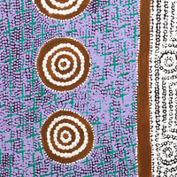 Aboriginal Artwork by Lorraine Nungarrayi Granites, Ngatijirri Jukurrpa (Budgerigar Dreaming), 30x30cm