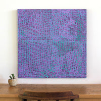 Aboriginal Artwork by Lorraine Nungarrayi Granites, Ngatijirri Jukurrpa (Budgerigar Dreaming), 76x76cm